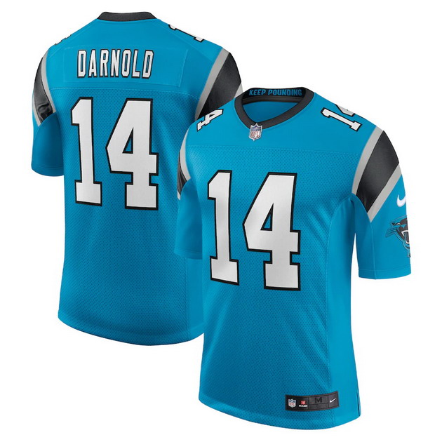 mens nike sam darnold blue carolina panthers vapor limited jersey